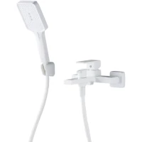 Смеситель для ванны Knotlor Stable KN-22/WY с душевым гарнитуром, белый матовый