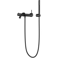 Смеситель для ванны Knotlor Eclipse SS-23/GM с душевым гарнитуром, вороненая сталь