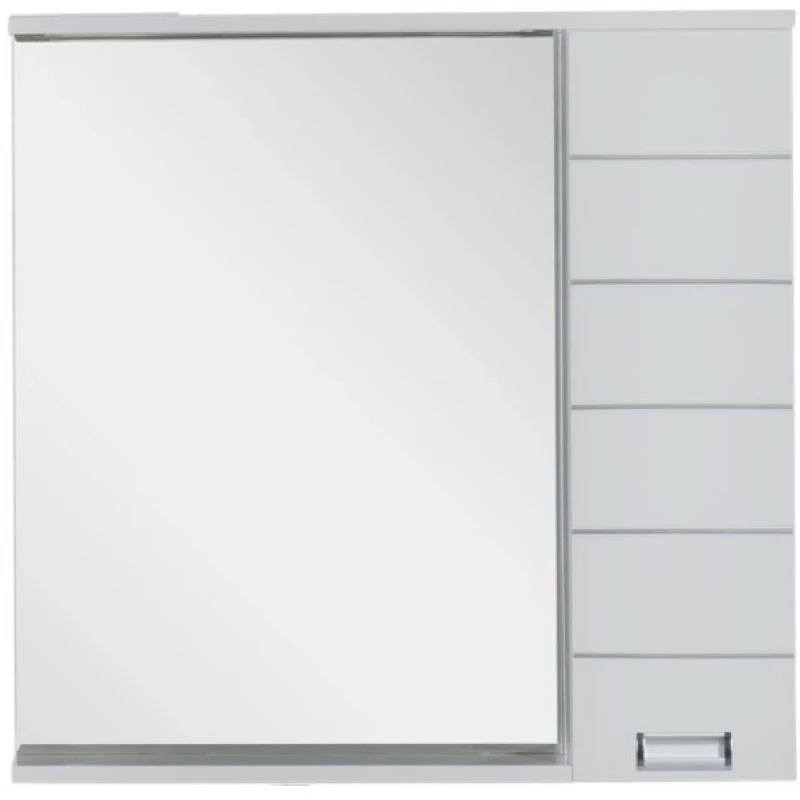 Зеркальный шкаф 88,6x87 см с подсветкой белый Aquanet Доминика 00171920