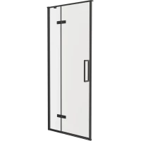 Душевая дверь Knotlor Shell HDIP090CG0GM 90 см, профиль вороненая сталь, стекло прозрачное