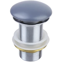 Донный клапан для раковины Bronze De Luxe 1001GR без перелива, светло-серый матовый