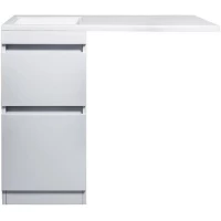 Тумба с раковиной белый глянец 100 см Style Line Даллас СС-00000514 + СС-00000516