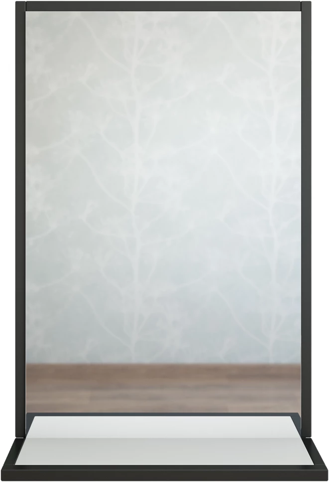 Зеркало 76,2x85 см белый матовый/черный Sanflor Норд C04607 зеркало шкаф sanflor