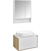 Комплект мебели дуб эльвезия/белый глянец 69 см Акватон Либерти 1A279801LYC70 + 1A281203LY010 + 1A73313KLK010 + 1A252202SD010