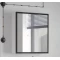 Зеркальный шкаф 60x70 см белый глянец/черный Corozo Айрон SD-00000392 - 1