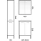 Зеркальный шкаф 60x70 см белый глянец/черный Corozo Айрон SD-00000392 - 5