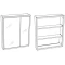 Зеркальный шкаф 60x70 см белый глянец/черный Corozo Айрон SD-00000392 - 6
