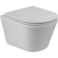 Унитаз подвесной Cezares Liner CZR-3808-53-TH-TOR/SC безободковый, торнадо, с сиденьем микролифт, белый