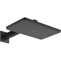 Верхний душ Hansgrohe Raindance Alive Q 24550670 340x210 мм, 2 режима, с кронштейном, черный матовый