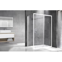 Душевой уголок Royal Bath Accord RB85155HPS-T 155x85 см, профиль белый, стекло прозрачное