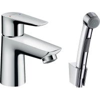 Смеситель для раковины с донным клапаном с гигиеническим душем Hansgrohe Talis E 71729000
