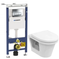 Комплект подвесной унитаз Toto CF CW132Y#NW1 + VC130 + система инсталляции Geberit 458.125.21.1