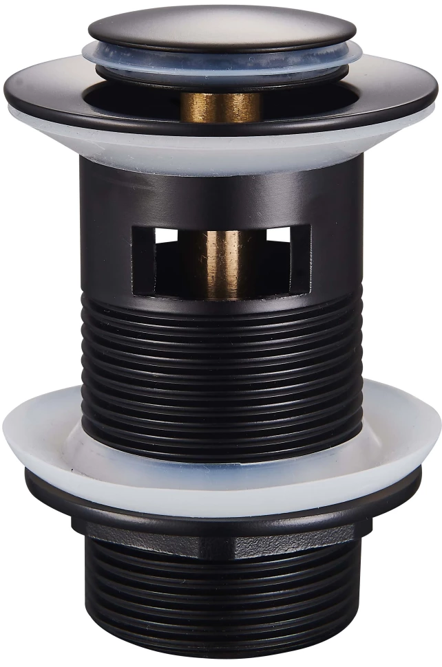 Донный клапан для раковины Raglo R600.05.06 с переливом, черный матовый