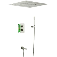 Душевой комплект Timo Petruma SX-5019/13SM 500 мм, с термостатом, никель матовый