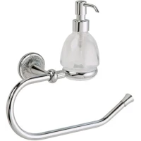 Полотенцедержатель кольцо с дозатором для жидкого мыла Stil Haus Regal RG79D(08) хром