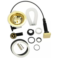 Выпуск для кухонной мойки Migliore Cucina ML.RIC-10.130 DO 3 1/2-40, с переливом, клапаном-автоматом, золотой