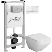 Комплект подвесной унитаз Am.Pm Inspire 2.0 C50A1700SC + система инсталляции Jacob Delafon E5504-NF + E4316-00