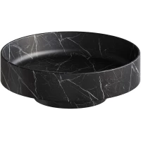 Раковина-чаша Boheme Sole Corian Nero Marquina 801-NM 40x40 см, накладная, черный мрамор