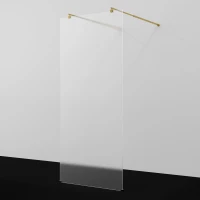 Душевая перегородка WasserKRAFT Vechte 60W46PG-MG 109,4 см, профиль золотой, стекло матовое