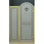 Изображение товара душевая дверь распашная cezares retro 120 см матовое с прозрачным узором retro-a-b-11-120-pp-g-r