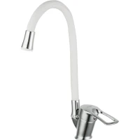 Смеситель для кухни Frud R41055-4 с гибким изливом, хром/белый