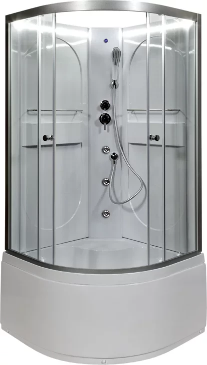 

Душевая кабина 80x80x200 см Deto L680NLED+GM прозрачное