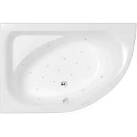 Акриловая ванна Whitecross Aquarella 0108.170110.100.RELAX.CR 170x110 см L, с гидромассажем, угловая, белый