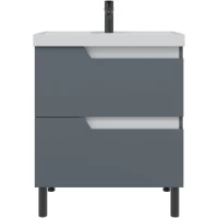 Тумба под раковину Санта Антарес 700520 69 см, напольная, графит матовый
