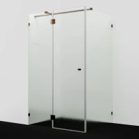 Душевой уголок WasserKRAFT Paar 88H07L-TXG 120x90 см L, профиль розовое золото, стекло текстурное