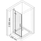 Душевая дверь распашная 120 см прозрачное стекло WasserKRAFT ALLER 10H05LWHITE - 9