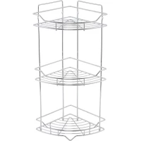 Полка для ванной Milardo Grid GRICC3CM44 21,9x21,9 см, угловая, тройная, хром