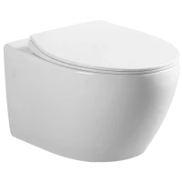 Унитаз подвесной Art&Max Elegant AM9316CHR/SC безободковый, с сиденьем микролифт, белый