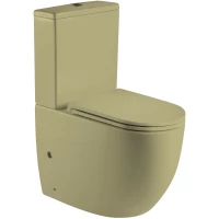 Унитаз-компакт WeltWasser Merzbach 001MT-GN безободковый, с сиденьем микролифт, оливковый матовый