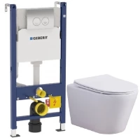 Комплект подвесной унитаз Esbano Clavel ESUPCLAVW + система инсталляции Geberit 458.124.21.1