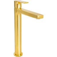Смеситель для раковины Mariani Kali A22398KL12 без донного клапана, золотой матовый