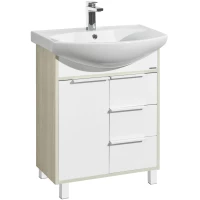 Тумба белый глянец/ясень фабрик 59,4 см Акватон Рико 1A213301RIB90