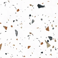 Керамогранит Terazzo Bianco цветной матовый карвинг 60x60