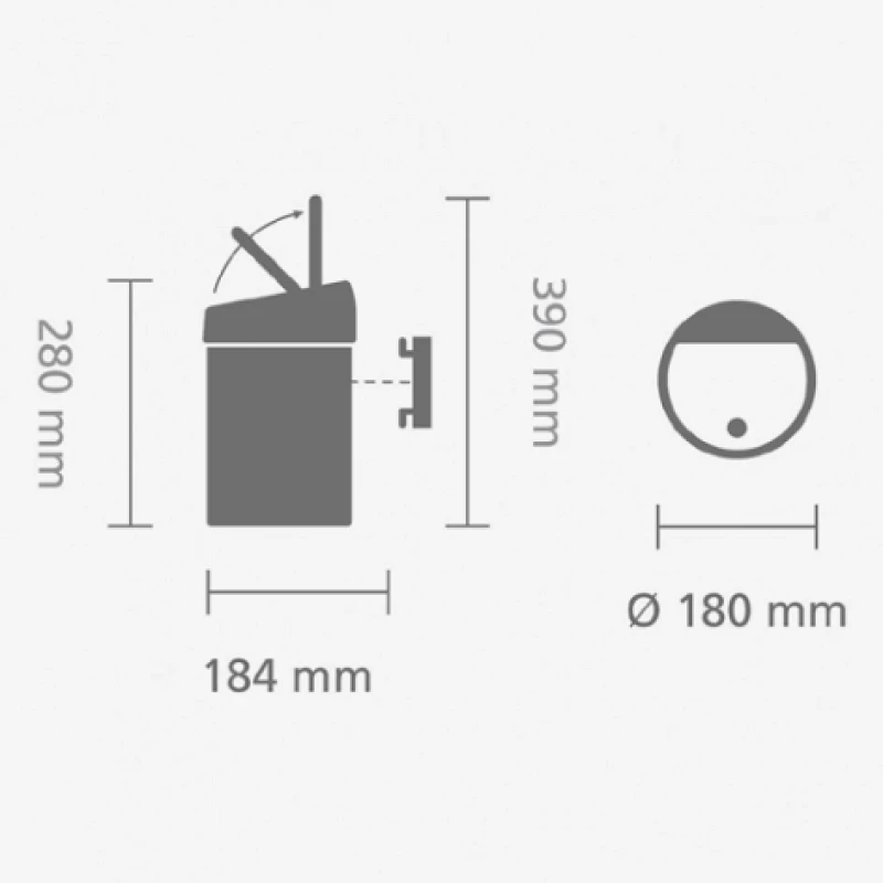 Мусорное ведро 3л Brabantia Touch Bin 364426 Мусорное ведро 3л Brabantia Touch Bin 364426
