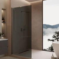 Душевая перегородка Vincea Walk-In VLSW-1H VLSW-1H110CGBN 110 см, профиль никель матовый, стекло тонированное