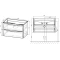 Комплект мебели бетон 100 см Vincea Paola VMC-2P100BT + VCB-2VP100W + VLM-2A100 - 9