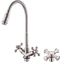 Смеситель для кухни D-Lin D151825-Q с гибким изливом, хром