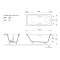 Чугунная ванна 170x70 см с отверстиями для ручек Vinsent Veron Concept VCO1707042H - 4