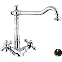 Смеситель для кухни Emmevi Deco Old 12617/NO золотой/черный