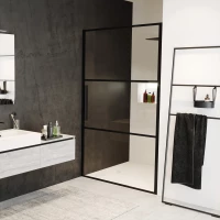 Душевая дверь Riho Grid GB101 G004001121 80 см, профиль черный матовый, стекло прозрачное