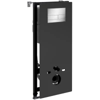 Инсталляция для унитаза WasserKRAFT Abens 20 20TLT.010.ME.BL.CH04 с кнопкой смыва, хром