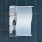Зеркальный шкаф 55x70 см белый глянец Санта Волна 101012 - 1