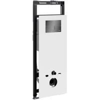 Инсталляция для унитаза WasserKRAFT Salm 27 27TLT.010.ME.WH.PB04 с кнопкой смыва, черный глянец