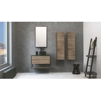 Комплект мебели древесный аттик/черный 75 см Jorno Steal Ste.01.75/P/Da + 0025403 + Ste.02.50/Pl/B