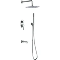 Душевой комплект GID Edessa L070-CH-VD3 250 мм, со смесителем, хром