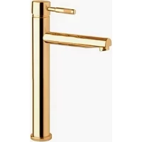 Смеситель для раковины Webert Rimini RI831402010 с донным клапаном, золотой